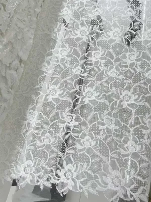 vintage floral geometric lattice net lace fabric