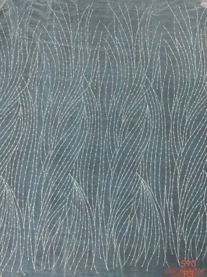 modern dotted wavy line embroidered mesh lace fabric