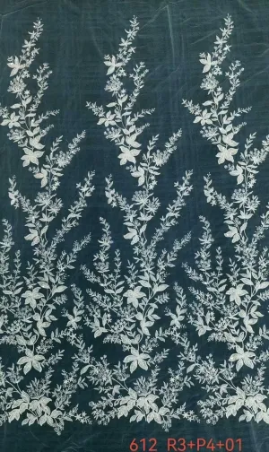 beaded vertical climbing starry floral vine mesh lace