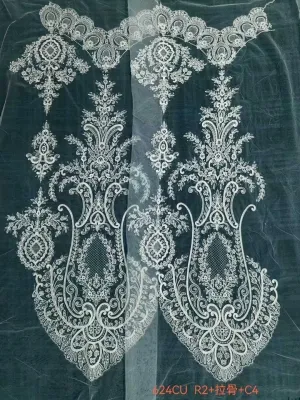 regal corded baroque crown border mesh lace
