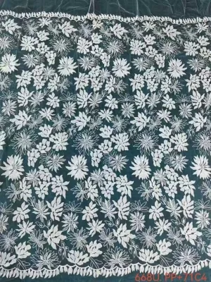 heavy corded allover starburst floral mesh lace