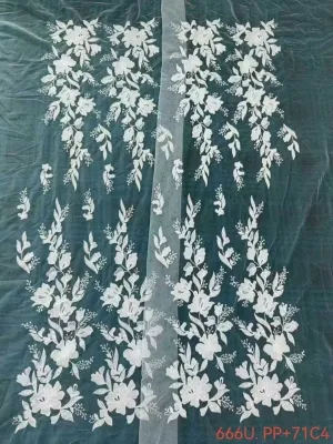 corded cascading botanical floral vine mesh lace