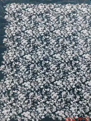 shimmering sequinned allover ditsy floral mesh lace