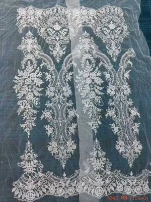 regal sequinned corded wavy lattice ribbon mesh lace