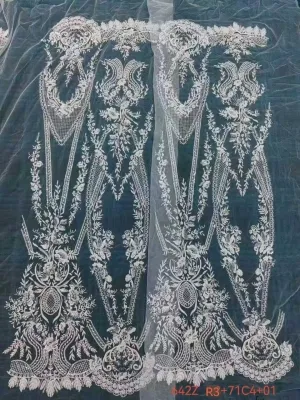 regal chevron lattice panel sequinned corded mesh lace