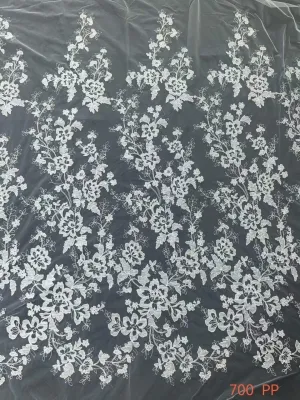 lightweight pp thread vertical floral vine flat lace