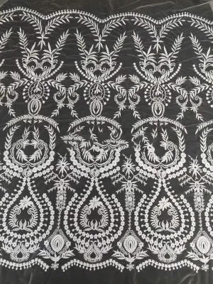 matte embroidered bohemian medallion border lace