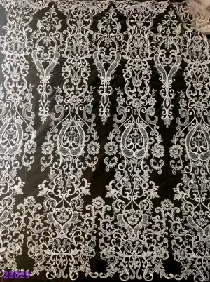 luxurious vintage baroque medallion lace fabric