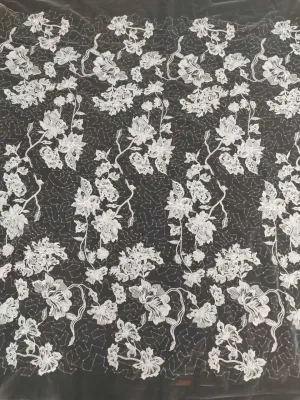unique geometric background large floral lace fabric
