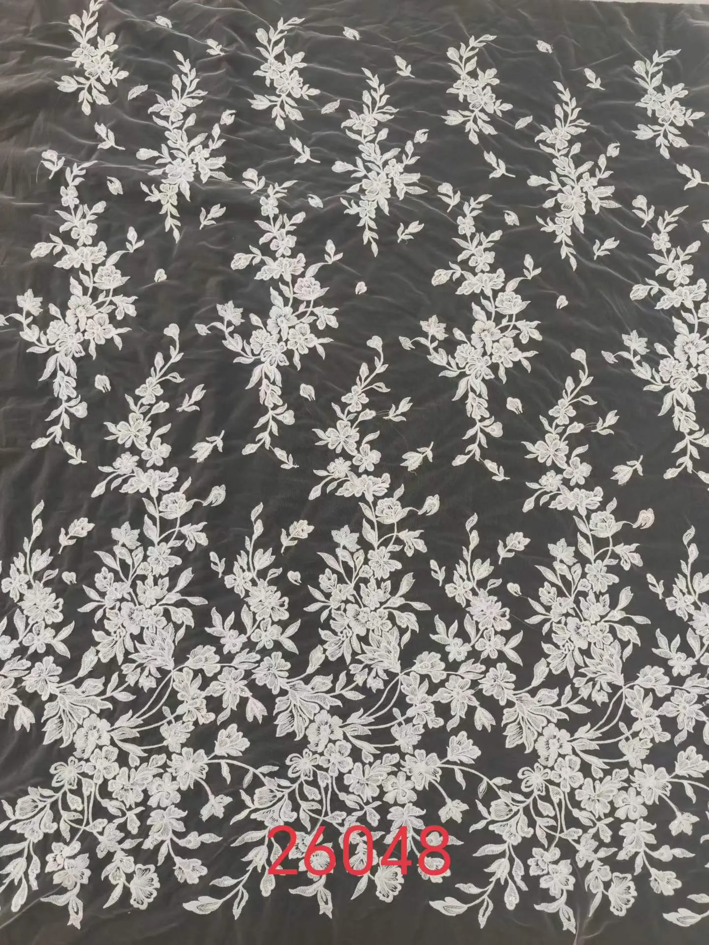 leafy vine embroidered lace fabric with clear sequins leafy vine embroidered lace fabric with clear sequins