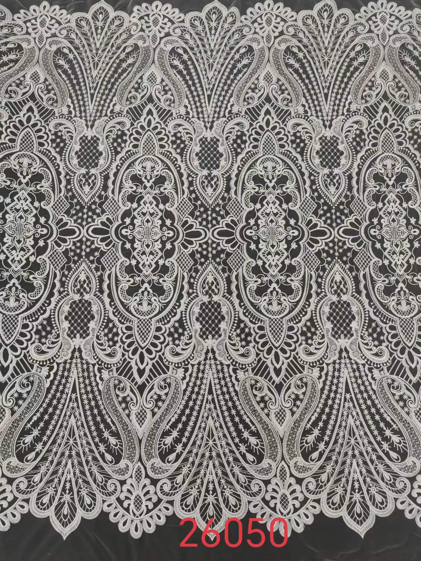 symmetrical paisley fan scroll embroidered lace fabric symmetrical paisley fan scroll embroidered lace fabric