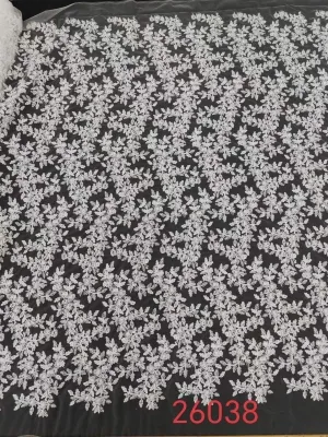 allover dense leafy vine bridal lace fabric by the yard
