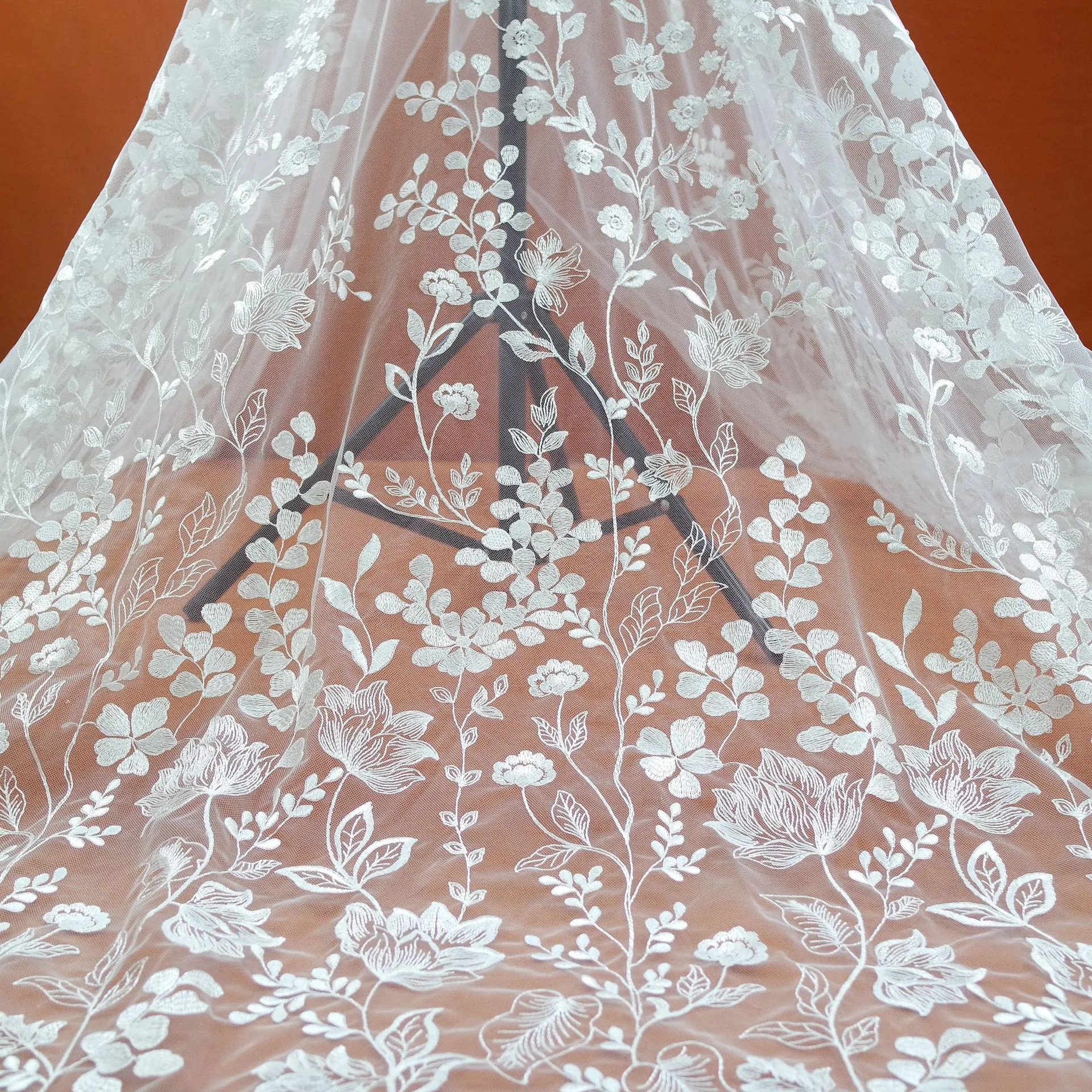 vintage botanical floral vine embroidered lace fabric vintage botanical floral vine embroidered lace fabric