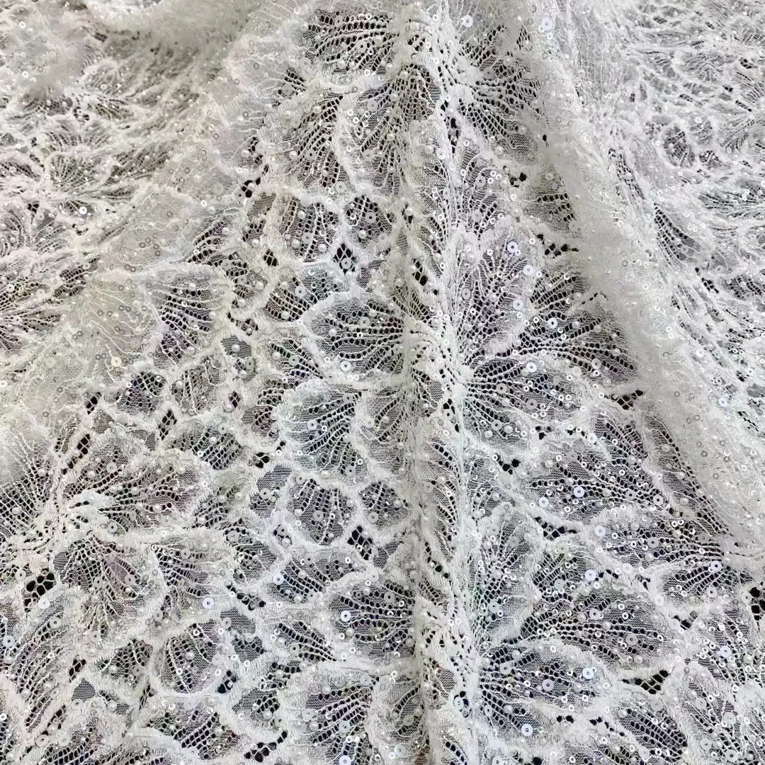 floral petal pearled sequined lace floral petal pearled sequined lace