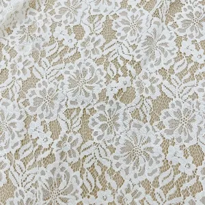 classic french floral chantilly jacquard lace fabric