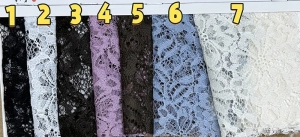 floral chantilly jacquard lace fabric color chart