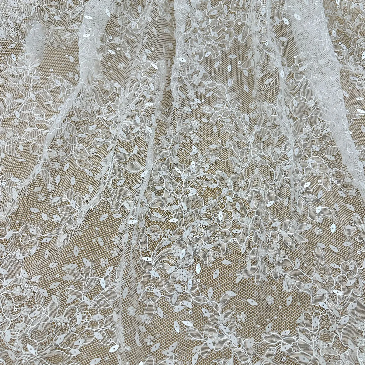 heavy beaded floral bridal lace fabric heavy beaded floral bridal lace fabric