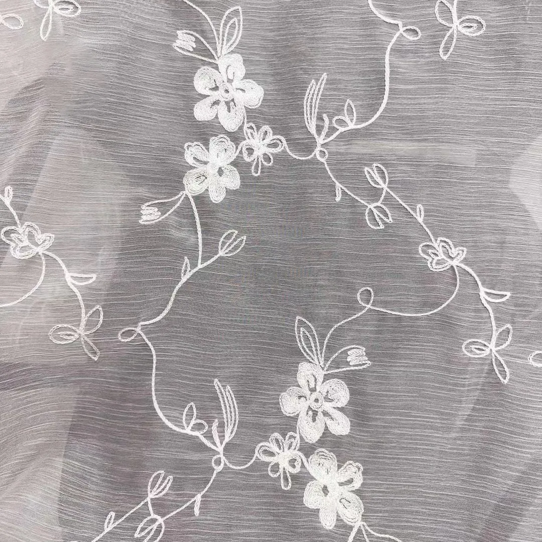floral vine embroidery crinkle chiffon floral vine embroidery crinkle chiffon