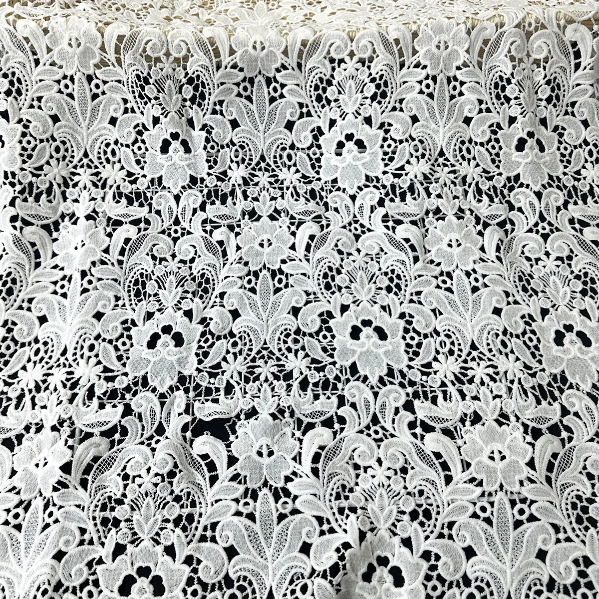baroque floral cutout milk silk lace baroque floral cutout milk silk lace