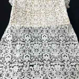 vintage baroque floral cutout milk silk guipure lace