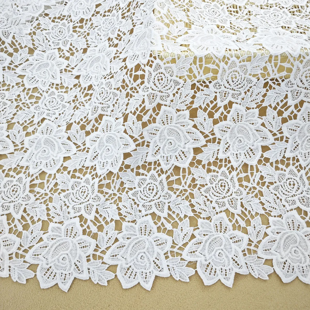 cottagecore floral rose guipure lace