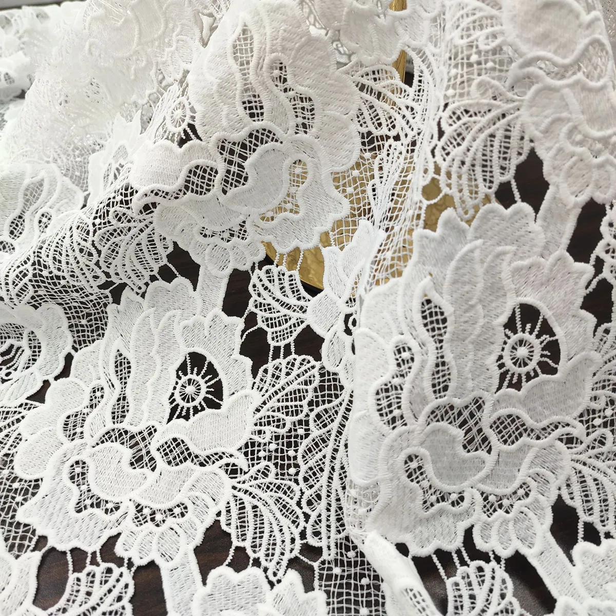 large embroidered floral motifs large embroidered floral motifs