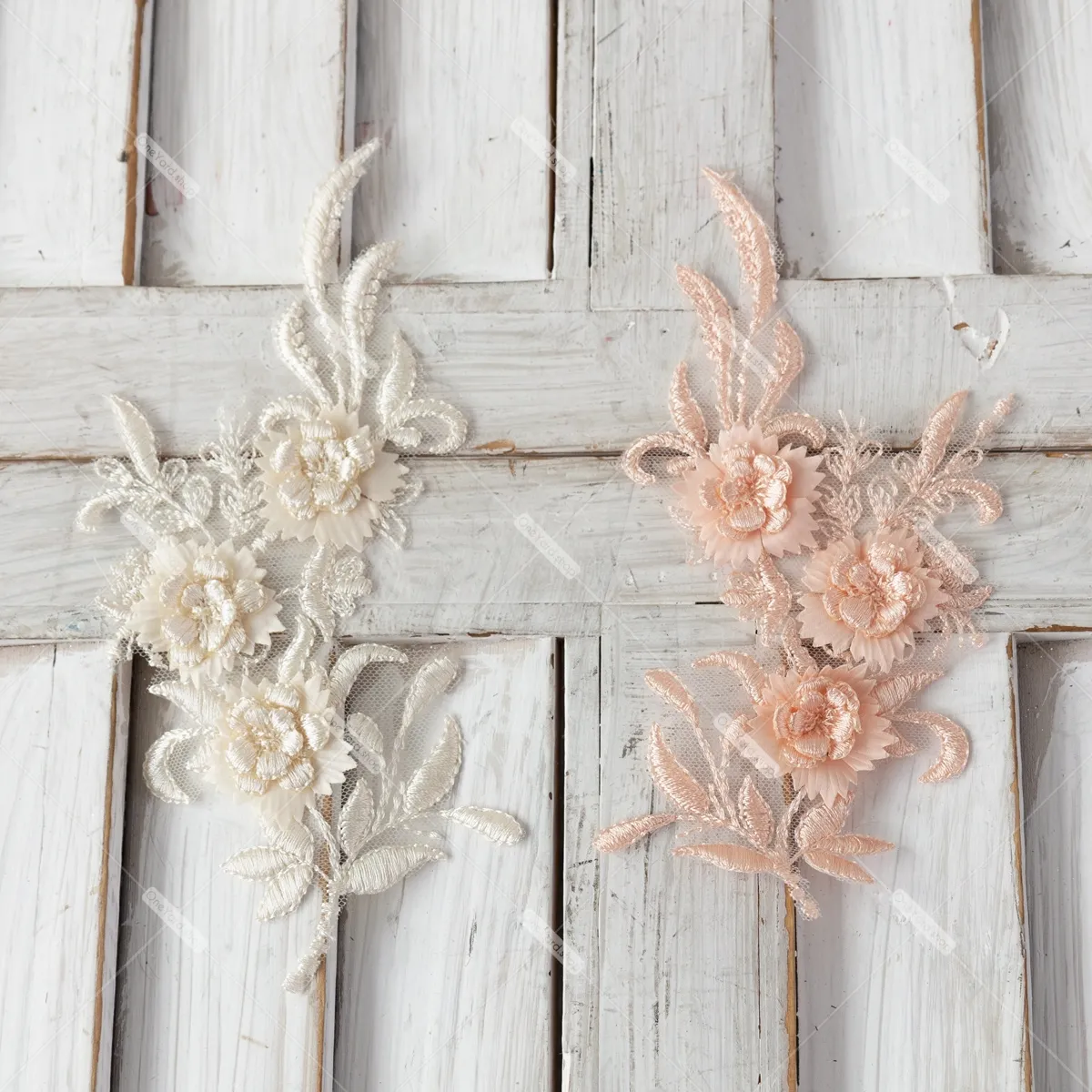 3D flower lace motif patch for sale