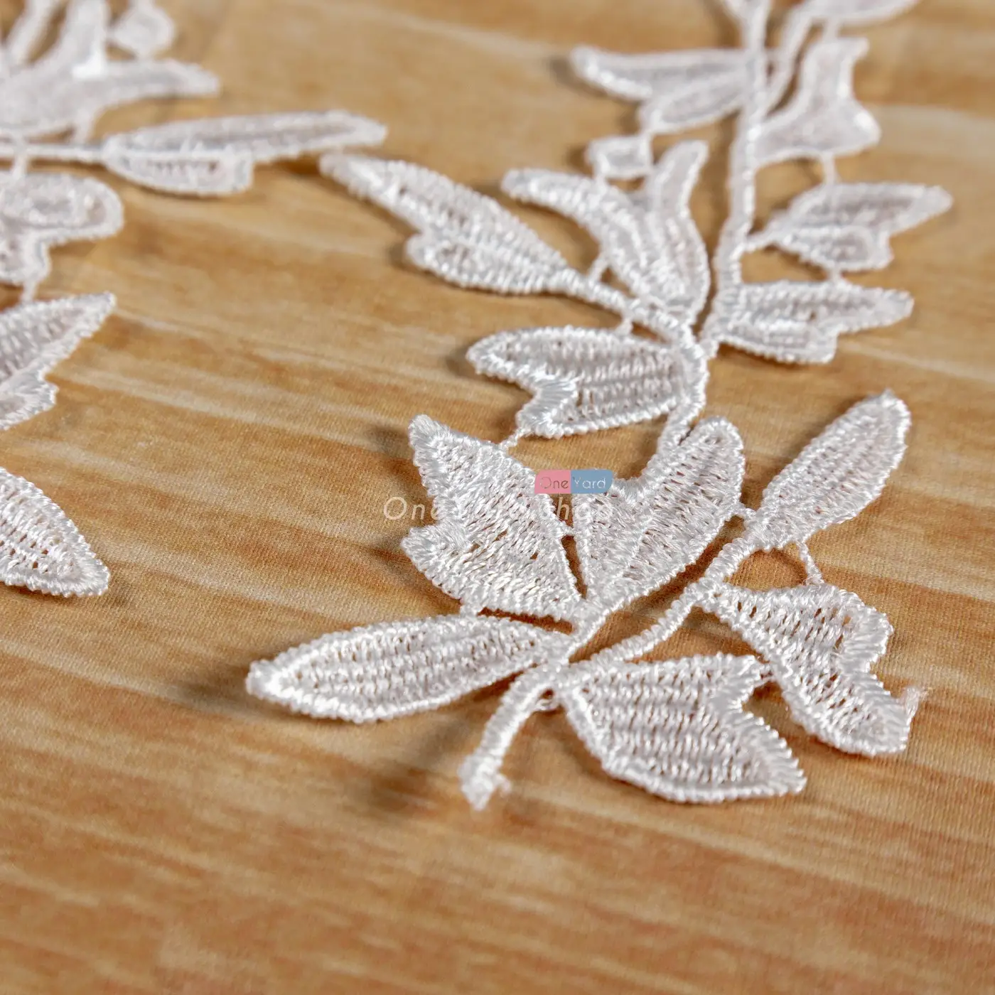 leaf pattern lace motif for wedding dress