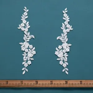 aster flower pattern lace motif for bridal dress