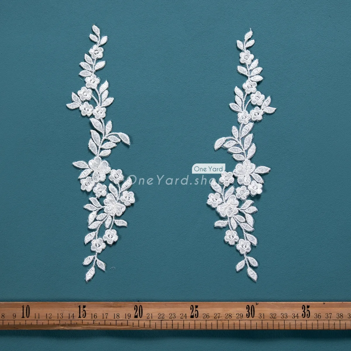 aster flower pattern lace motif for bridal dress