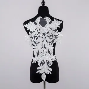 silk texture bridal lace flower applique