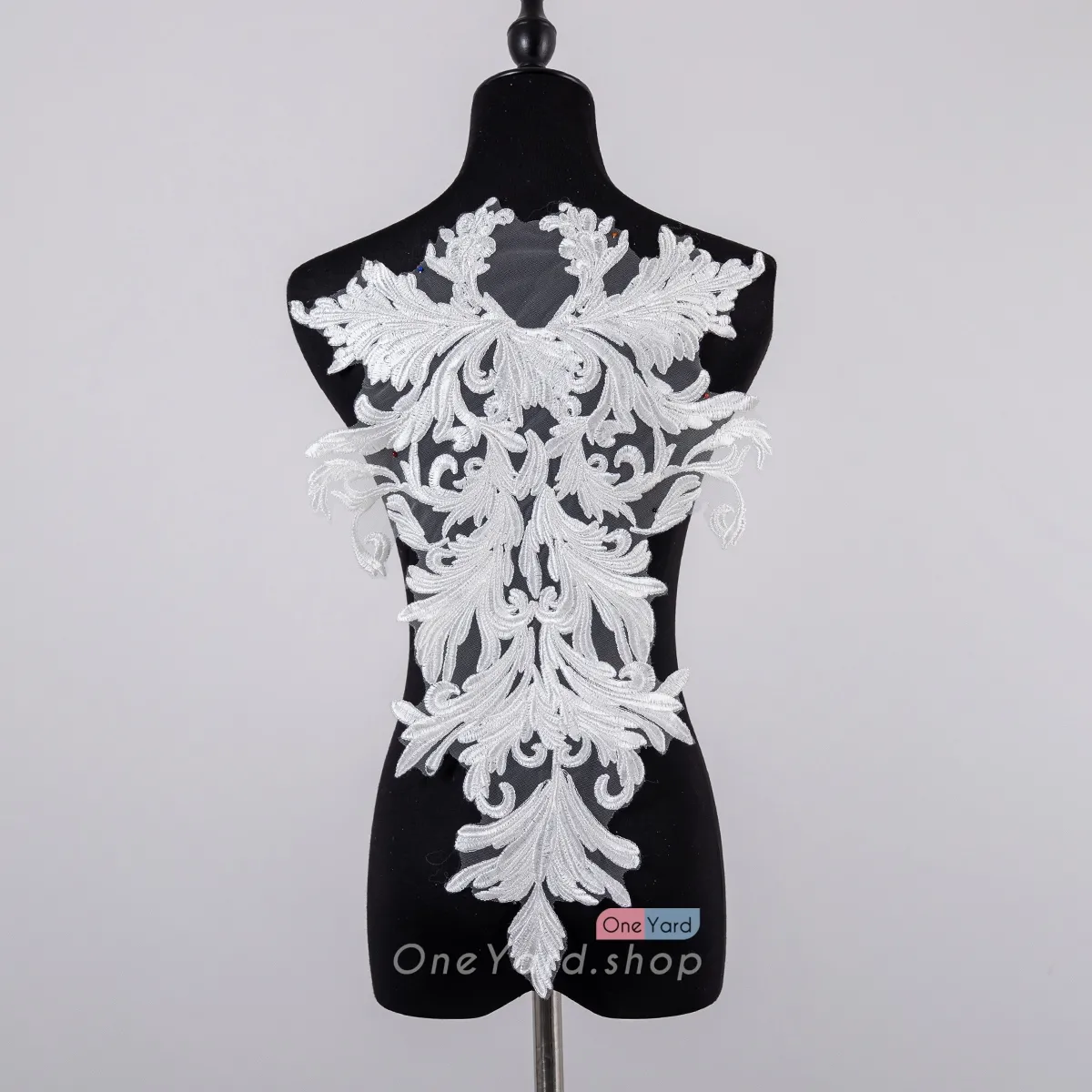 silk texture bridal lace flower applique