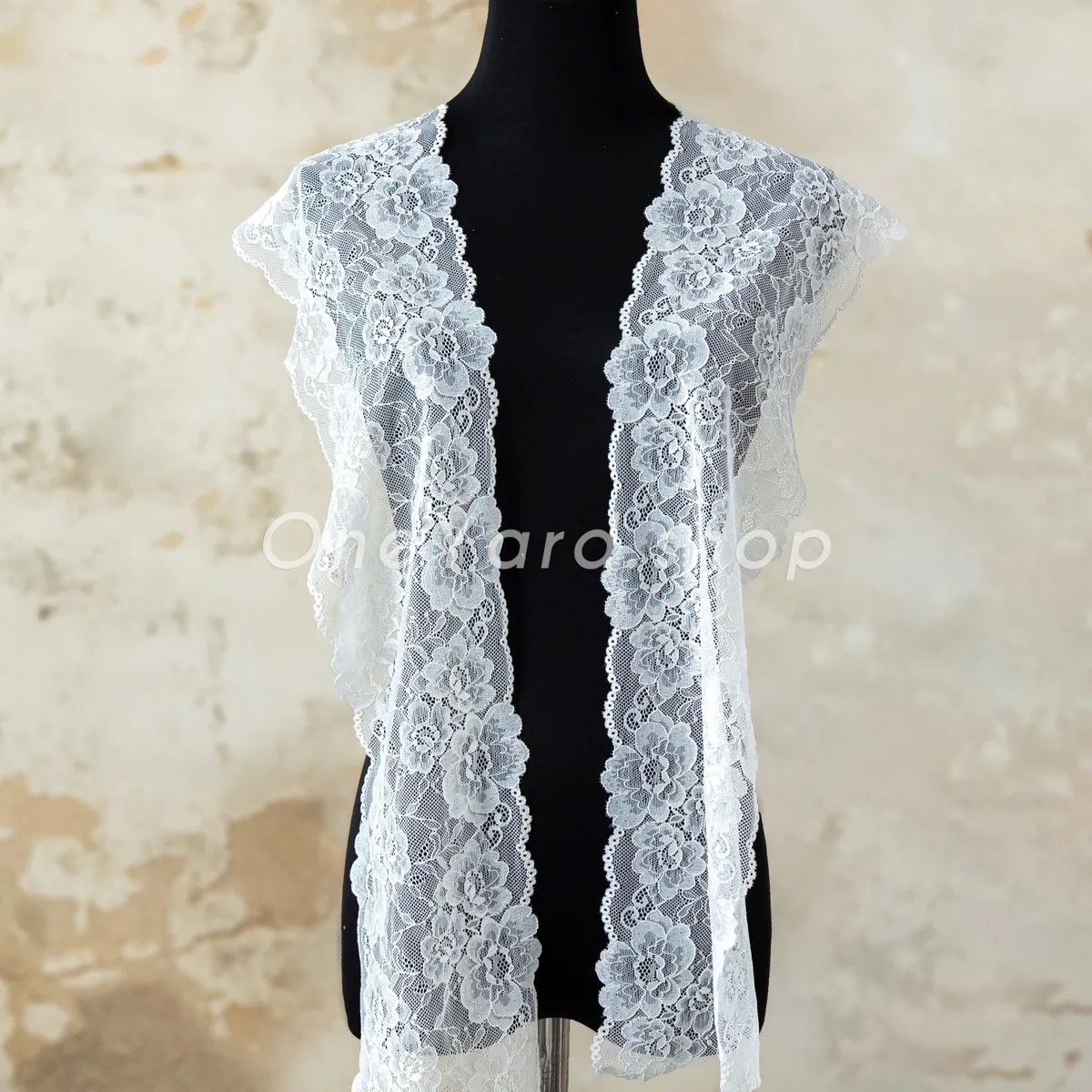 ivory white cotton bridal lace trim