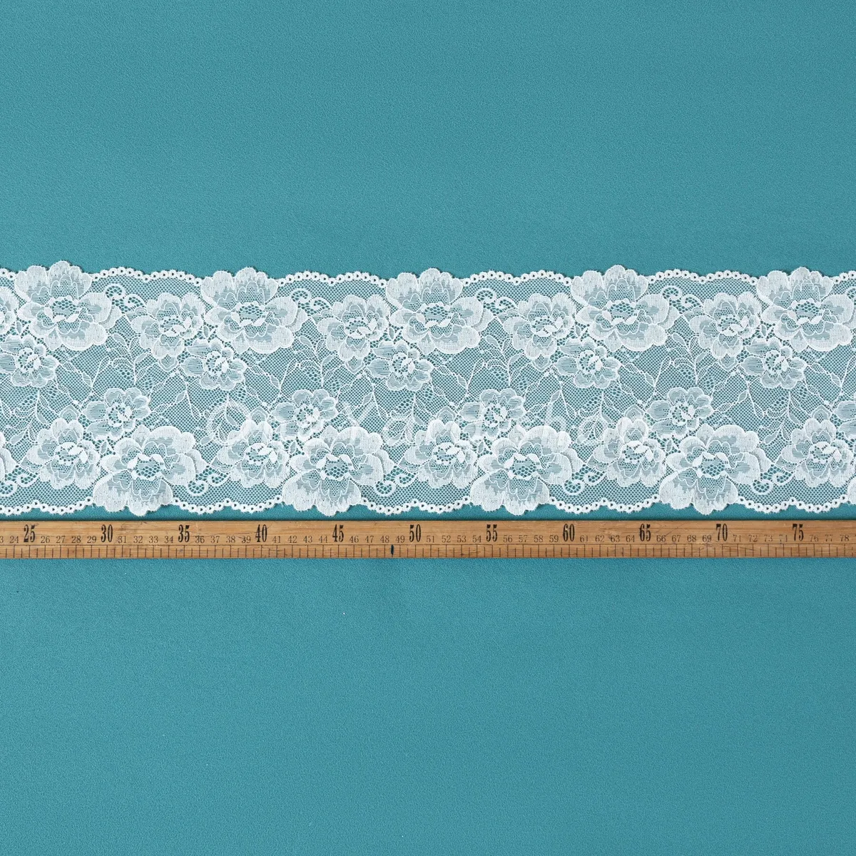 soft white floral lace trim by the yard