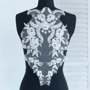 large piece of embroidery floral lace applique