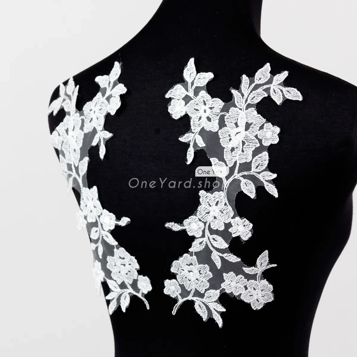 floral bridal dress lace motifs
