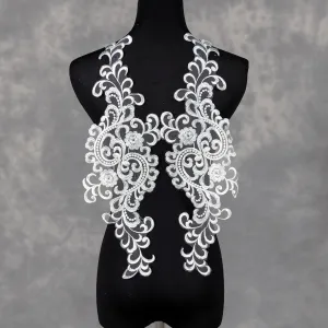 delicate vines and flower pattern unique lace applique