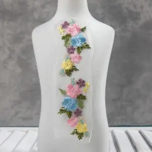 pair of colorful flower applique for beautiful dresses