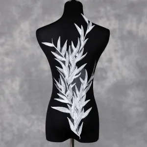 bamboo leaf pattern bridal lace appliques