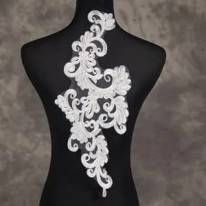 ivory cotton cording lace flower applique