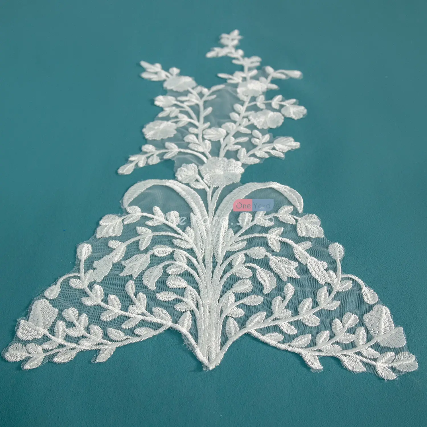 flower lace applique for bridal veils