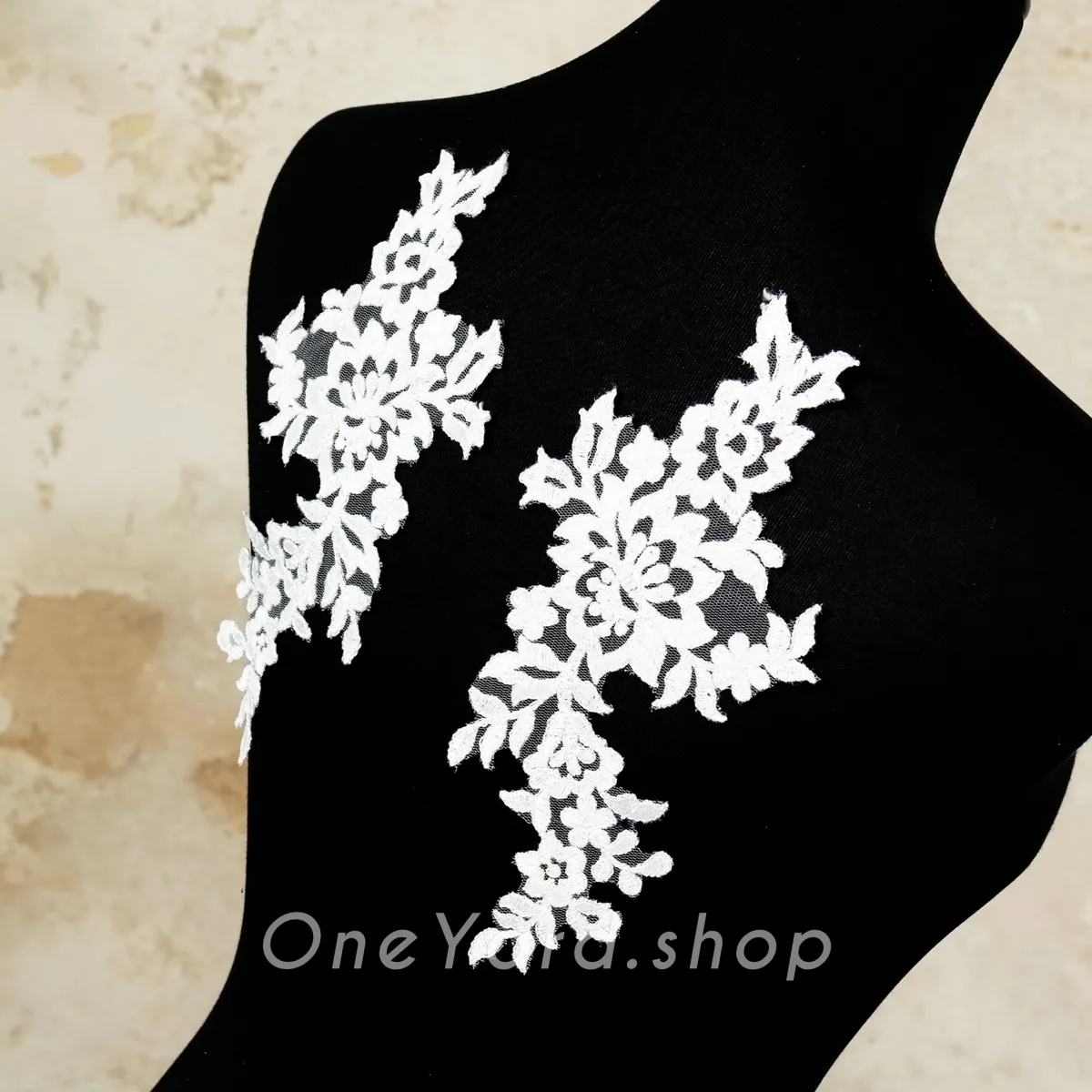 classic floral pattern lace applique
