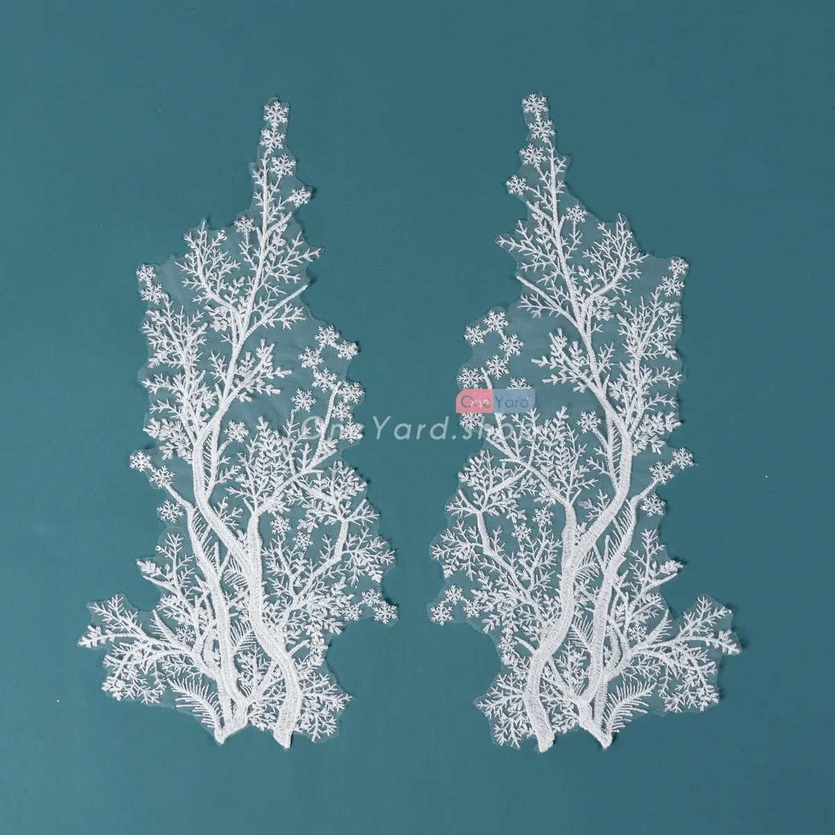 snowflake branches lace applique