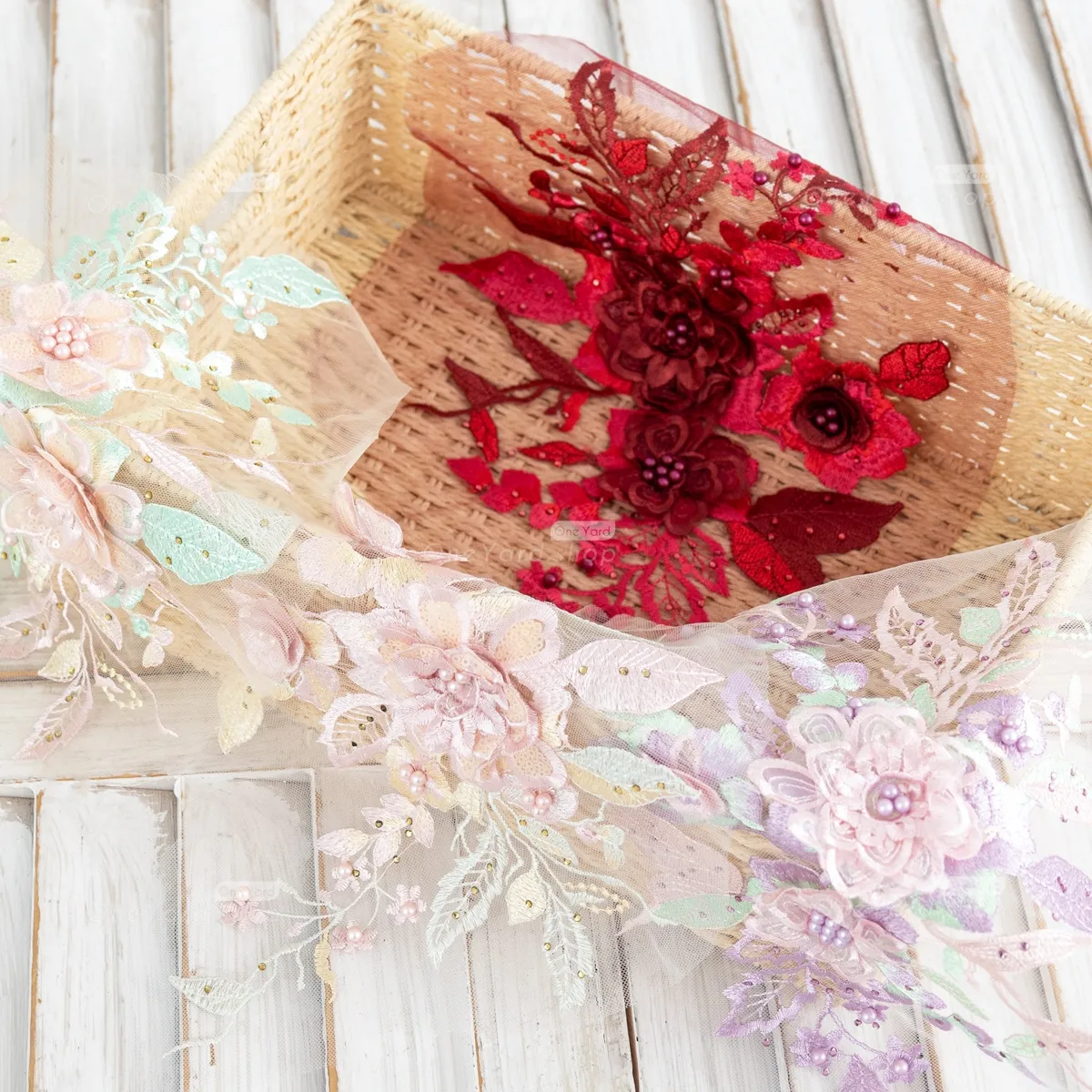 sequins pearls flower patch for dressmaking