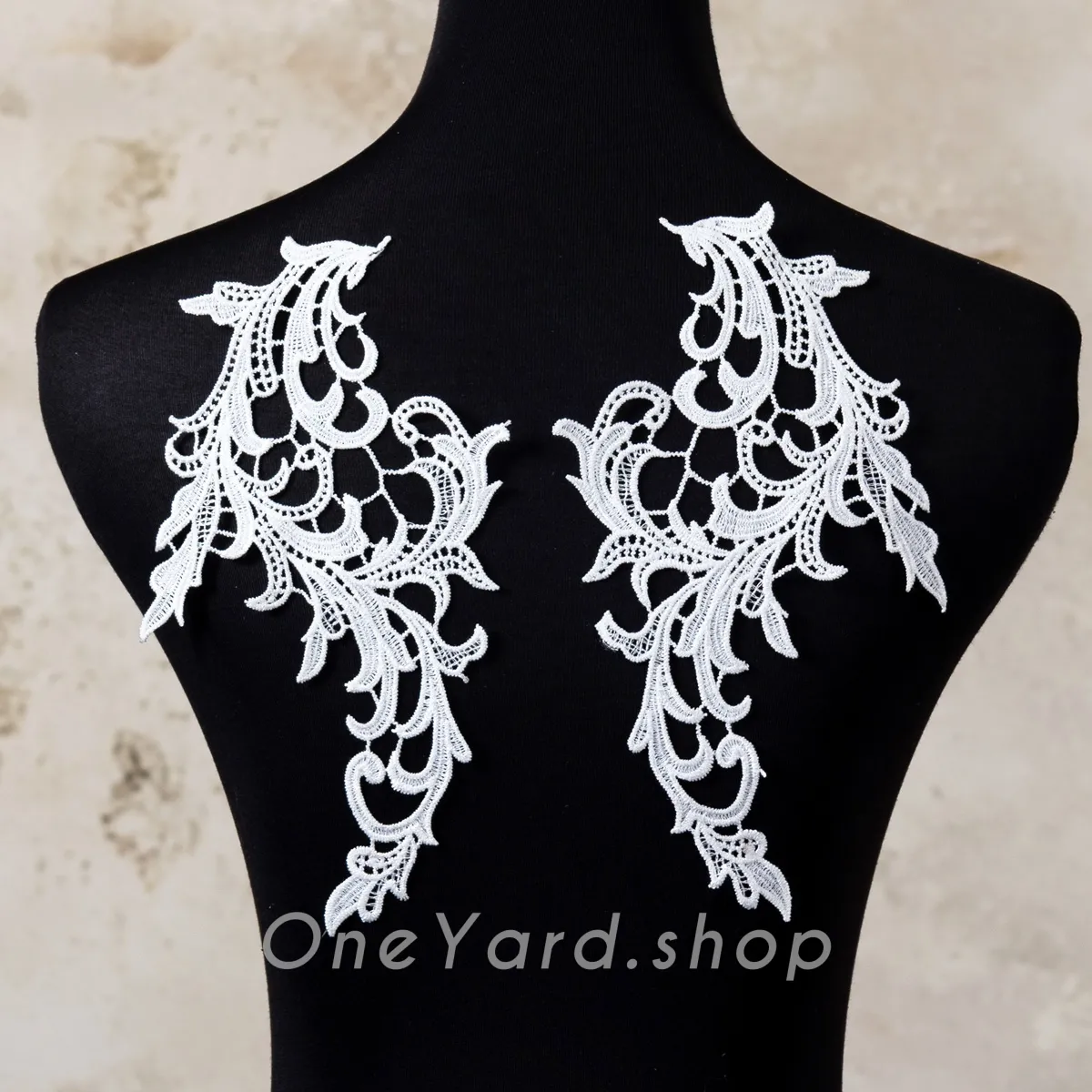 off white lace appliques for sewing and dessmaking