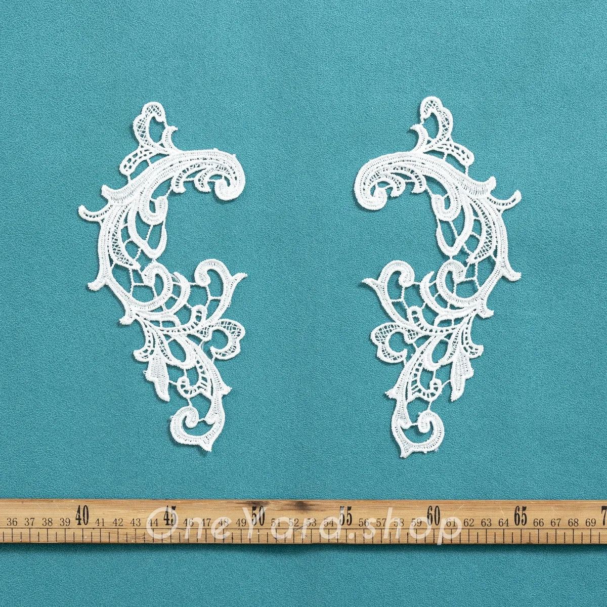 abstract pattern off white lace applique