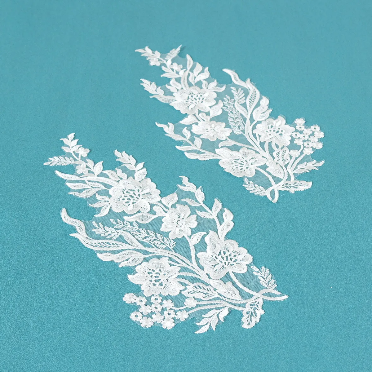 floral pattern lace applique for wedding veils