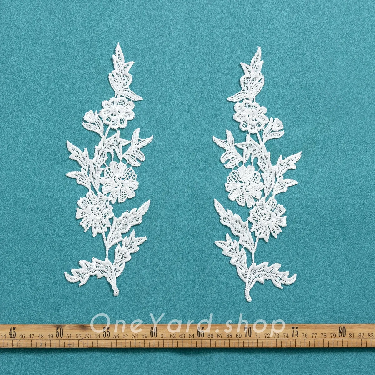floral chemical lace appliques