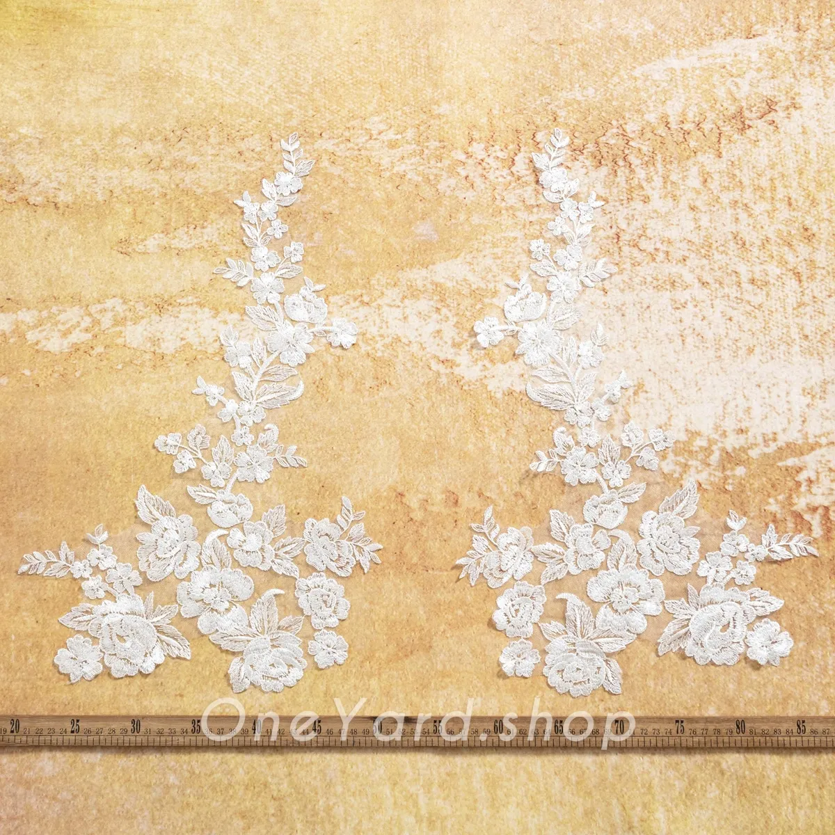floral embroidery lace motif