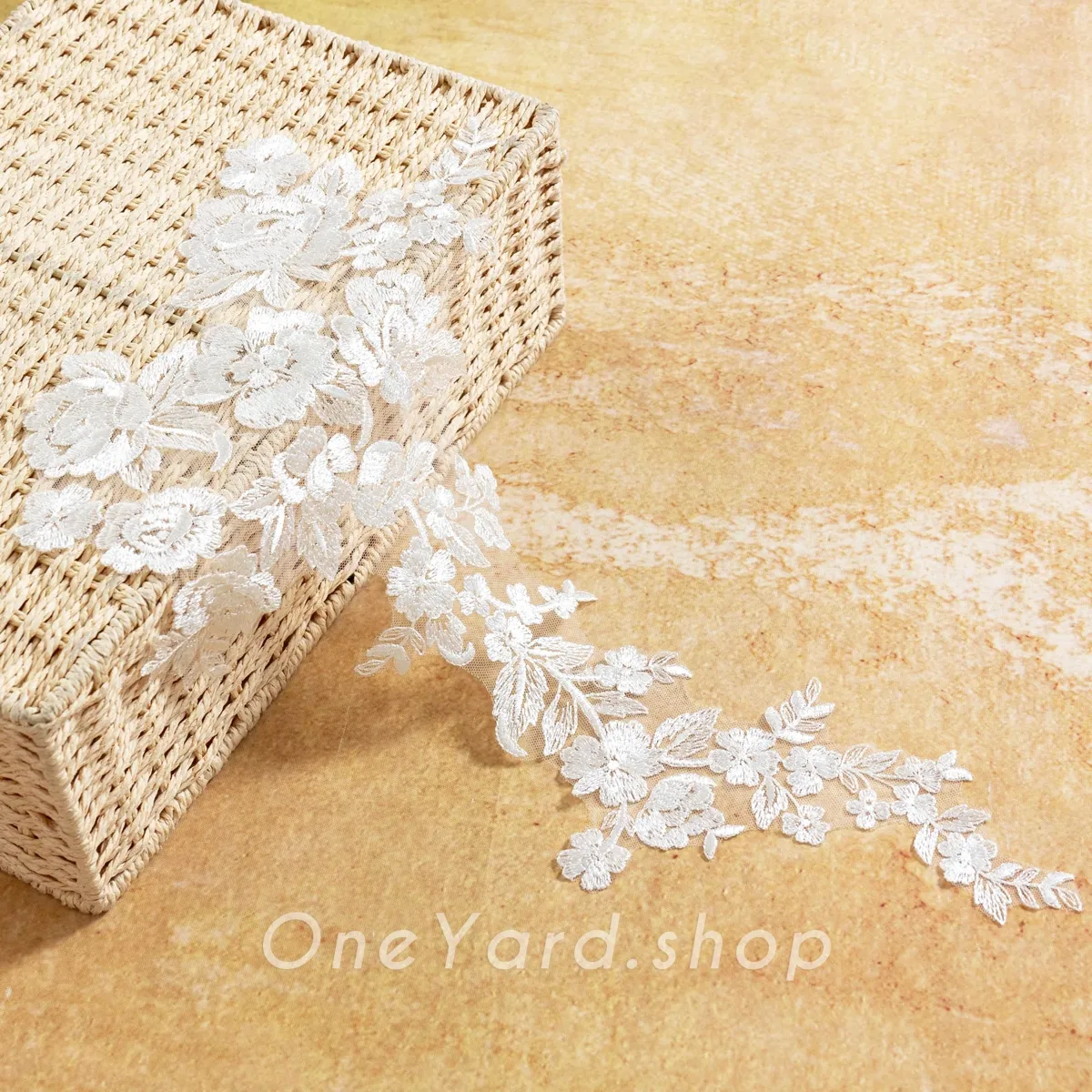 floral lace applique for wedding dresses